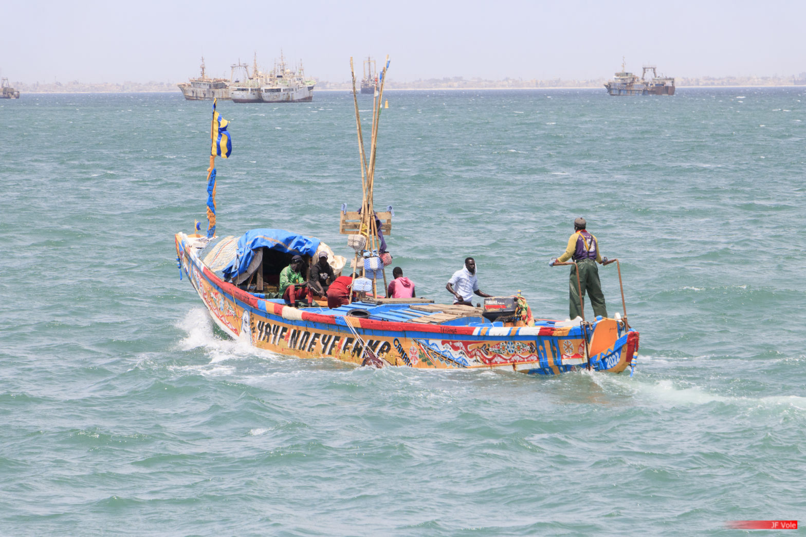 Pirogue de pêche 7614 Dakar, Sénégal. Mars 2022.