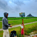 Abbaye du Mont-Saint-Michel - Art - Artist - Artiste - Artiste peintre - Baie du Mont-Saint-Michel - Country - English Channel - France - Geography - Géographie - Le Mont-Saint-Michel - Manche (département) - Manche (mer) - Mer - Mont Saint-Michel - Mont-Saint-Michel Bay - Normandie (région administrative) - Océan Atlantique - Pays - Étendue d'eau - Le Mont-Saint-Michel Bretagne (région administrative) France