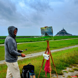 Abbaye du Mont-Saint-Michel - Art - Artist - Artiste - Artiste peintre - Baie du Mont-Saint-Michel - Country - English Channel - France - Geography - Géographie - Le Mont-Saint-Michel - Manche (département) - Manche (mer) - Mer - Mont Saint-Michel - Mont-Saint-Michel Bay - Normandie (région administrative) - Océan Atlantique - Pays - Étendue d'eau - Le Mont-Saint-Michel Bretagne (région administrative) France