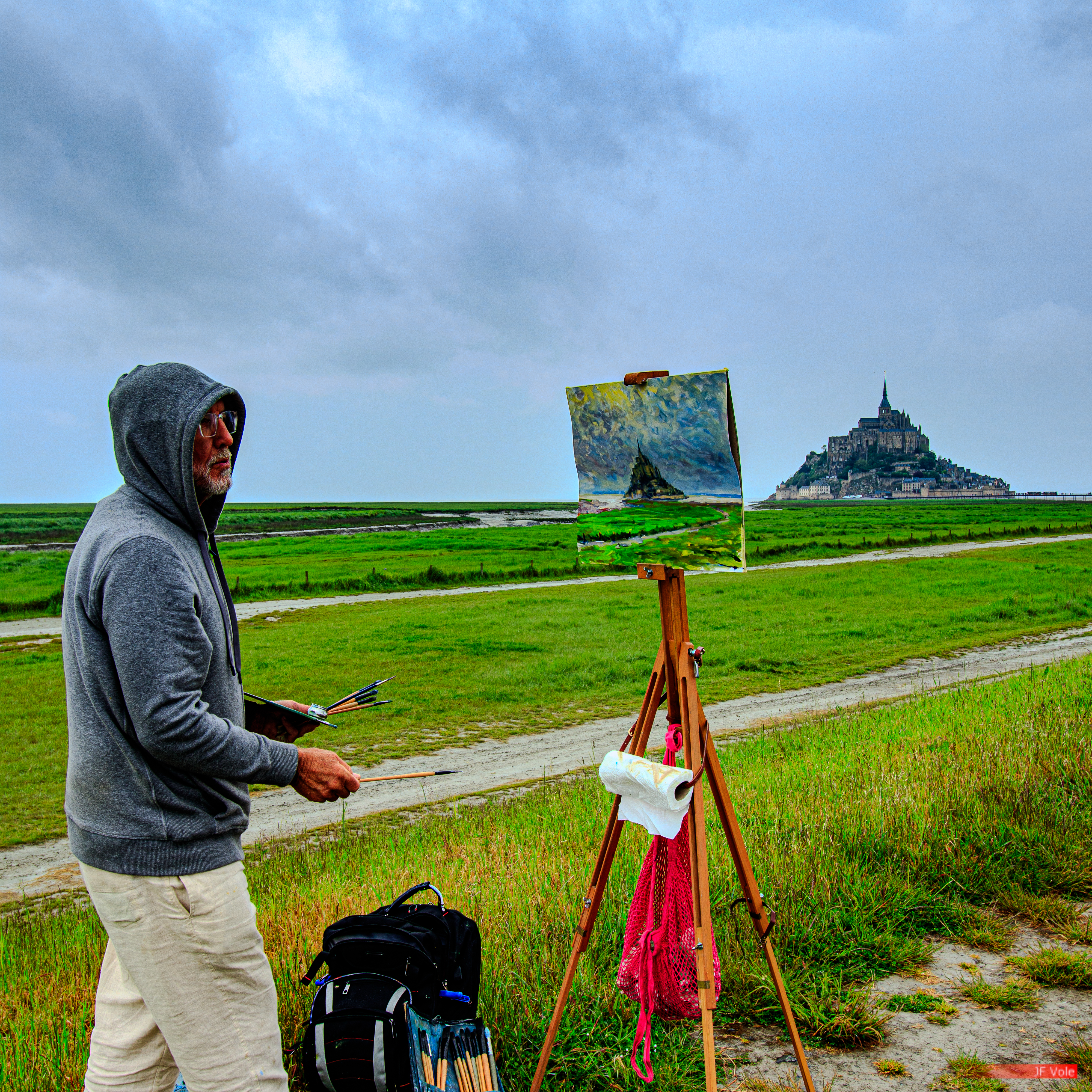 Abbaye du Mont-Saint-Michel - Art - Artist - Artiste - Artiste peintre - Baie du Mont-Saint-Michel - Country - English Channel - France - Geography - Géographie - Le Mont-Saint-Michel - Manche (département) - Manche (mer) - Mer - Mont Saint-Michel - Mont-Saint-Michel Bay - Normandie (région administrative) - Océan Atlantique - Pays - Étendue d'eau - Le Mont-Saint-Michel Bretagne (région administrative) France 